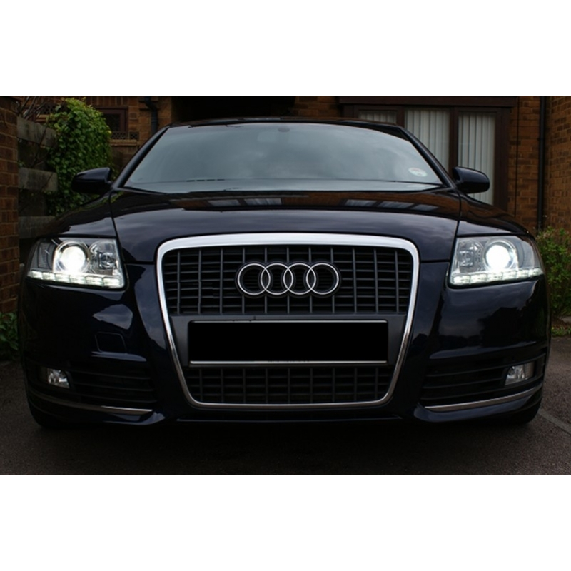 Xenon Headlights DRL suitable for AUDI A6 4F (2004-2009) Chrome Without AFS