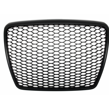 Badgeless Front Grille suitable for AUDI A6 4F2 4F C6 (2004-2011) RS Design Matte Black Badgeless Front Grille suitable for AUDI A6 4F2 4F C6 (2004-2011) RS Design Matte Black