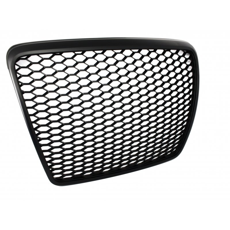 Badgeless Front Grille suitable for AUDI A6 4F2 4F C6 (2004-2011) RS Design Matte Black