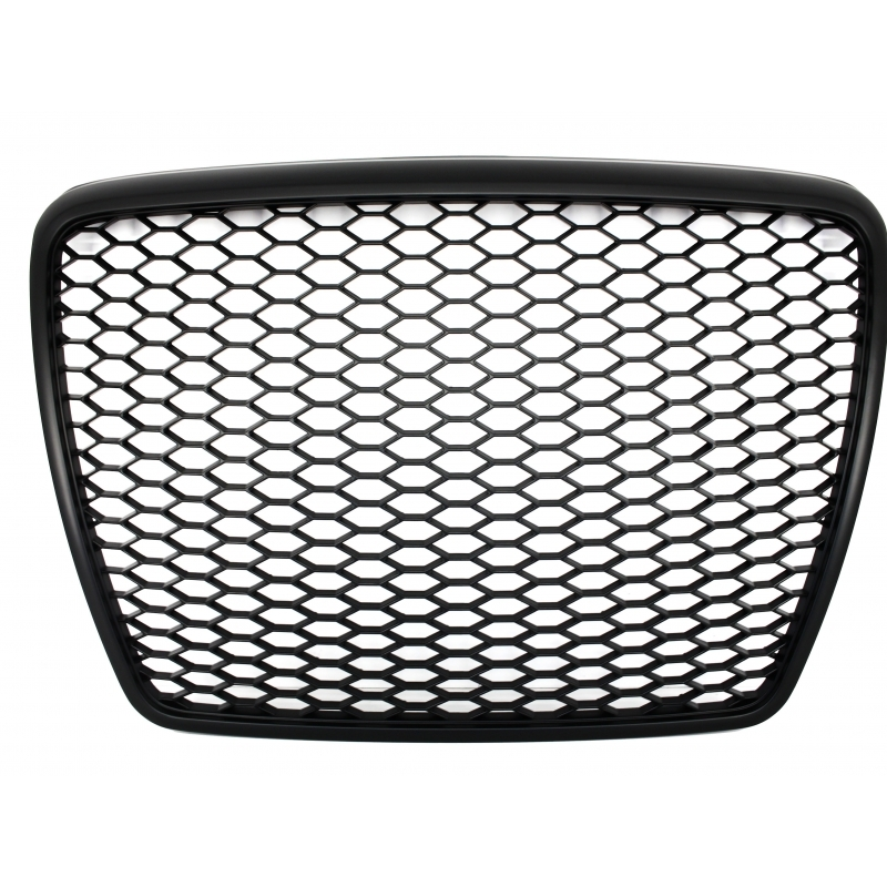 Badgeless Front Grille suitable for AUDI A6 4F2 4F C6 (2004-2011) RS Design Matte Black
