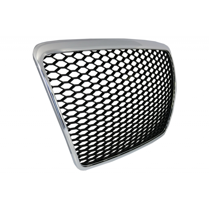 Badgeless Front Grille Suitable for Audi A6 4F2 4F C6 (2004-2011) RS Design Chrome