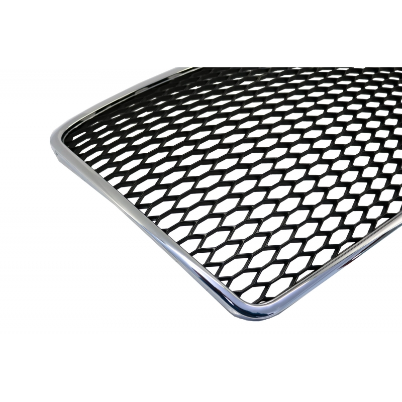 Badgeless Front Grille Suitable for Audi A6 4F2 4F C6 (2004-2011) RS Design Chrome