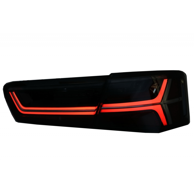 Taillights Full LED suitable for Audi A6 4G C7 Limousine (2011-2014) Smoke Facelift Design with Sequential Dynamic Turning Light