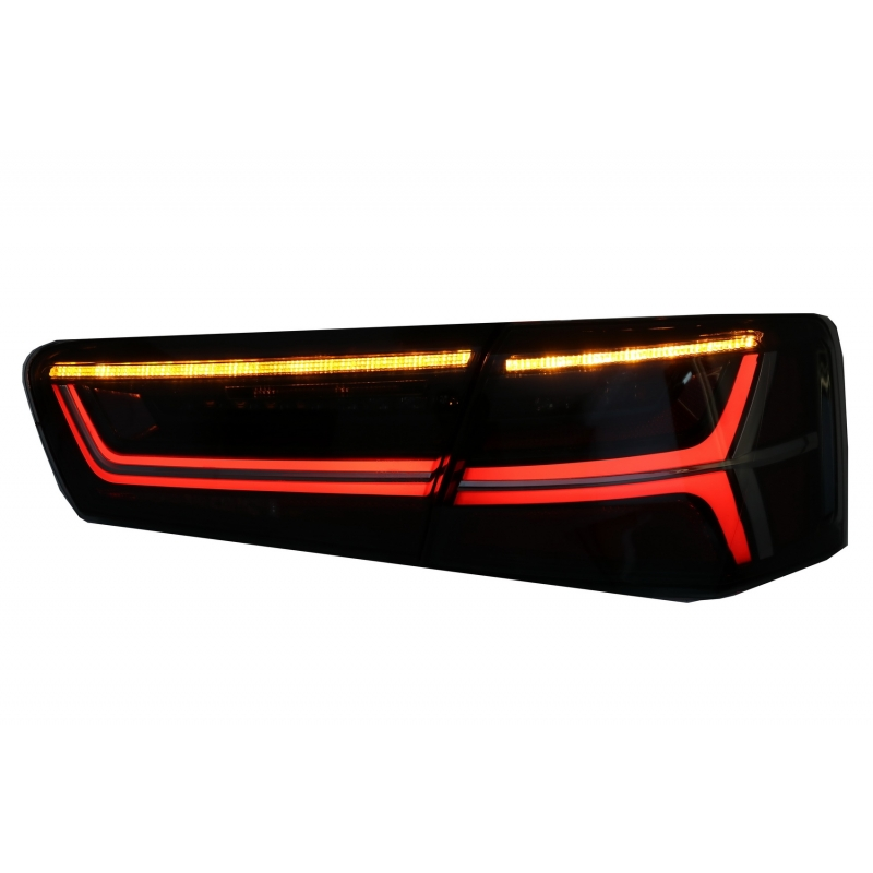 Taillights Full LED suitable for Audi A6 4G C7 Limousine (2011-2014) Smoke Facelift Design with Sequential Dynamic Turning Light