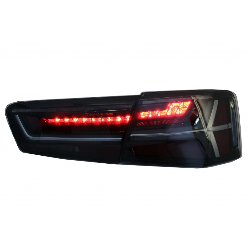 Taillights Full LED suitable for Audi A6 4G C7 Limousine (2011-2014) Smoke Facelift Design with Sequential Dynamic Turning Light