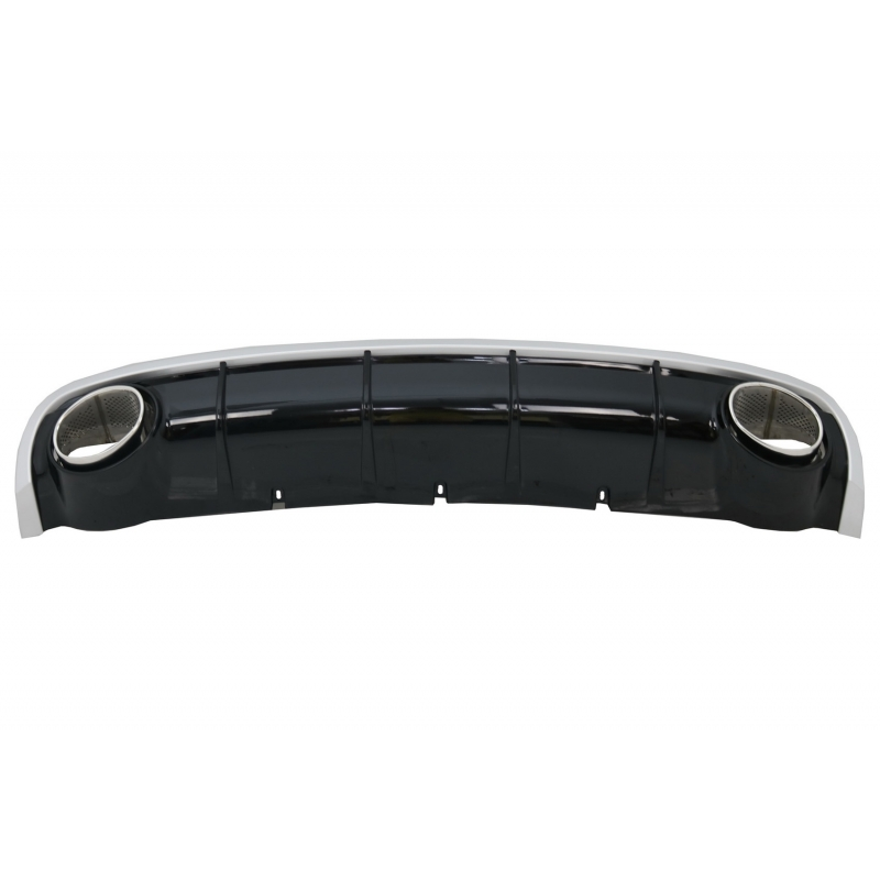Rear Bumper Valance Diffuser & Exhaust Tips suitable for AUDI A6 C7 4G Limousine Avant (2010-2014) RS6 Design
