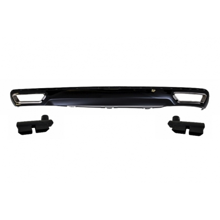 Rear Bumper Valance Diffuser & Exhaust Tips A6 4G (2010-2014) Facelift W12 Design Rear Bumper Valance Diffuser & Exhaust Tips A6 4G (2010-2014) Facelift W12 Design