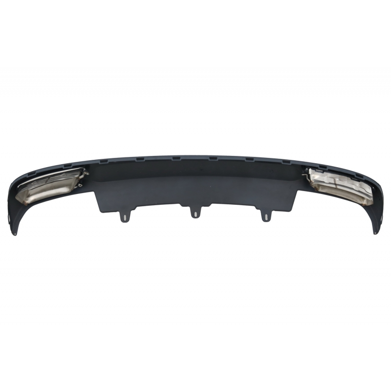 Rear Bumper Valance Diffuser & Exhaust Tips A6 4G (2010-2014) Facelift W12 Design