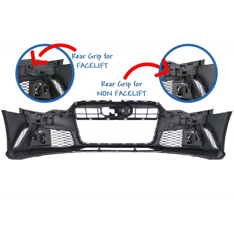 Front Bumper suitable for AUDI A6 C7 4G (2011-2015) RS6 Design W/O Central Grille