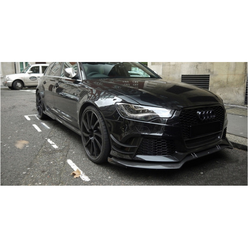 Front Bumper Add-On Spoiler Lip suitable for AUDI A6 C7 4G RS6 (2011-2018) Real Carbon