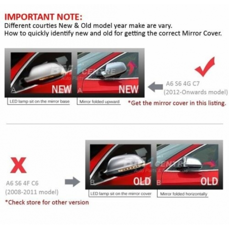Mirror Covers suitable for Audi A6 4G C7 (2011-2014) Limousine Avant Complete Housing Extinction Aluminium RS6 Design Mirror Covers suitable for Audi A6 4G C7 (2011-2014) Limousine Avant Complete Housing Extinction Aluminium RS6 Design