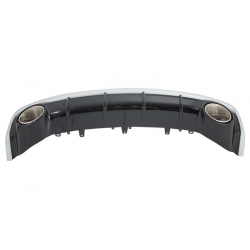 Rear Bumper Valance Diffuser & Exhaust Tips A6 4G Facelift (2015-2018) RS6 Design