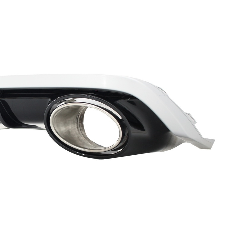 Rear Bumper Valance Diffuser & Exhaust Tips A6 4G Facelift (2015-2018) RS6 Design