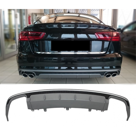 Rear Bumper Valance Diffuser suitable for AUDI A6 4G Facelift (2015-2018) Sedan Limousine S6 Design Rear Bumper Valance Diffuser suitable for AUDI A6 4G Facelift (2015-2018) Sedan Limousine S6 Design