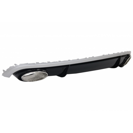 Suitable for AUDI A7 4G (2010-2014) Rear Bumper Valance Air Diffuser & Exhaust Tips RS7 Design