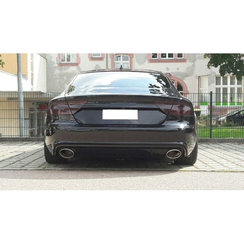 Suitable for AUDI A7 4G (2010-2014) Rear Bumper Valance Air Diffuser & Exhaust Tips RS7 Design