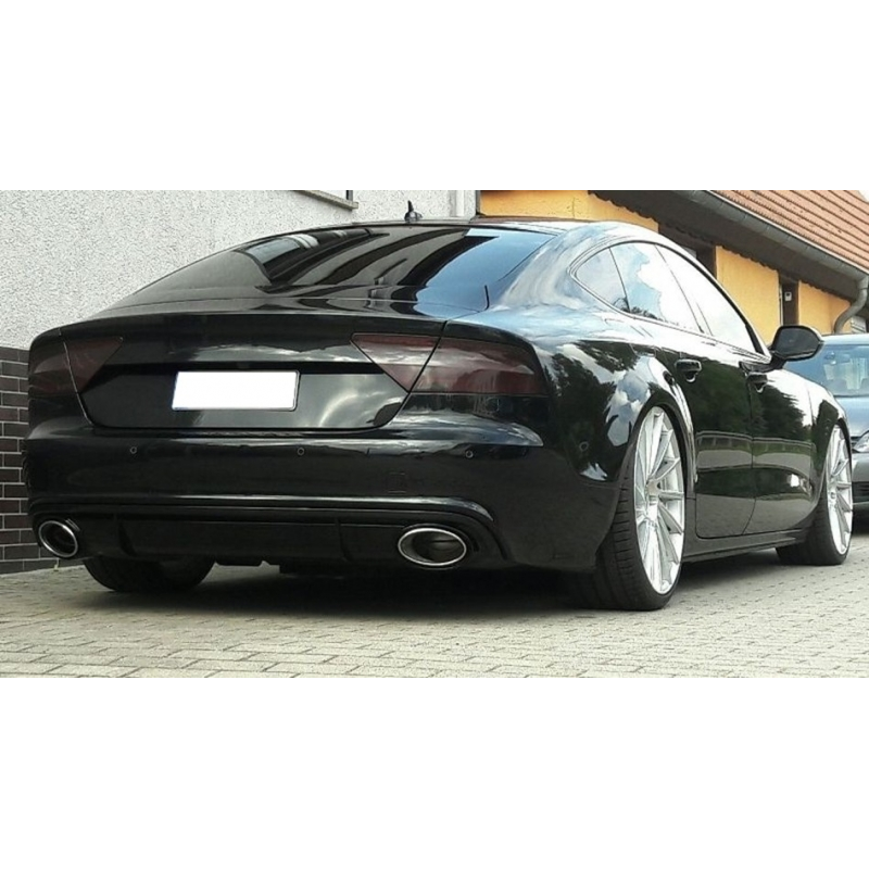 Suitable for AUDI A7 4G (2010-2014) Rear Bumper Valance Air Diffuser & Exhaust Tips RS7 Design