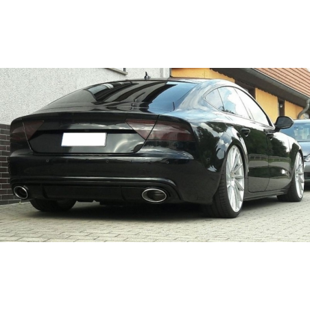 Suitable for AUDI A7 4G (2010-2014) Rear Bumper Valance Air Diffuser & Exhaust Tips RS7 Design