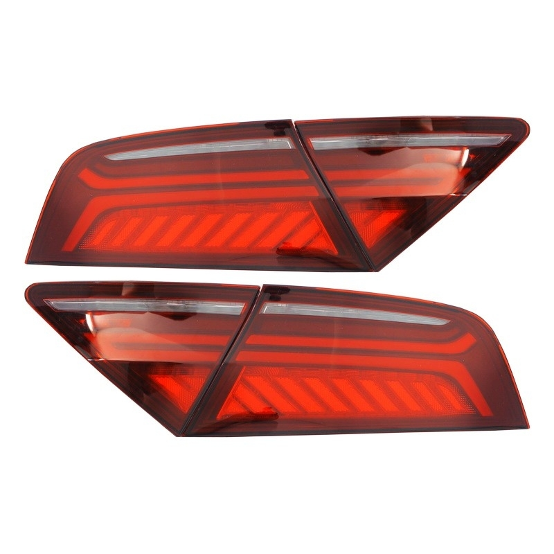 Suitable for AUDI A7 4G Facelift Light Bar Design (2010-2014) LED Taillights Cherry Red/Smoke