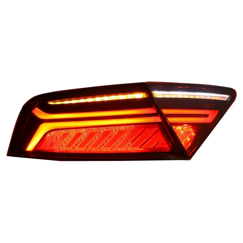 Suitable for AUDI A7 4G Facelift Light Bar Design (2010-2014) LED Taillights Cherry Red/Smoke