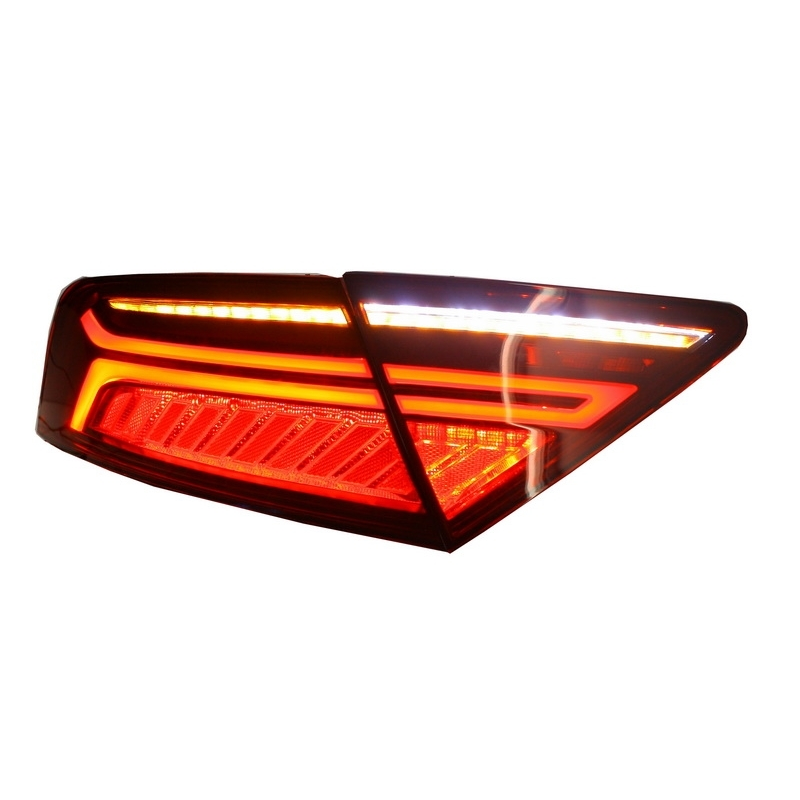 Suitable for AUDI A7 4G Facelift Light Bar Design (2010-2014) LED Taillights Cherry Red/Smoke