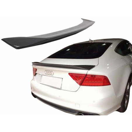 Trunk Boot Lid Spoiler suitable for AUDI A7 4G8 S7 RS7 (2011-2017) KZ Style Real Carbon