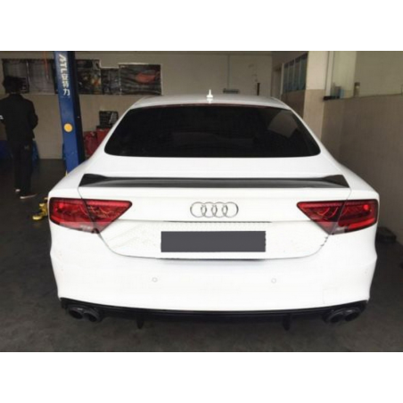 Trunk Boot Lid Spoiler suitable for AUDI A7 4G8 S7 RS7 (2011-2017) KZ Style Real Carbon