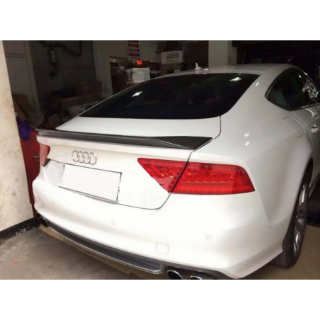 Trunk Boot Lid Spoiler suitable for AUDI A7 4G8 S7 RS7 (2011-2017) KZ Style Real Carbon