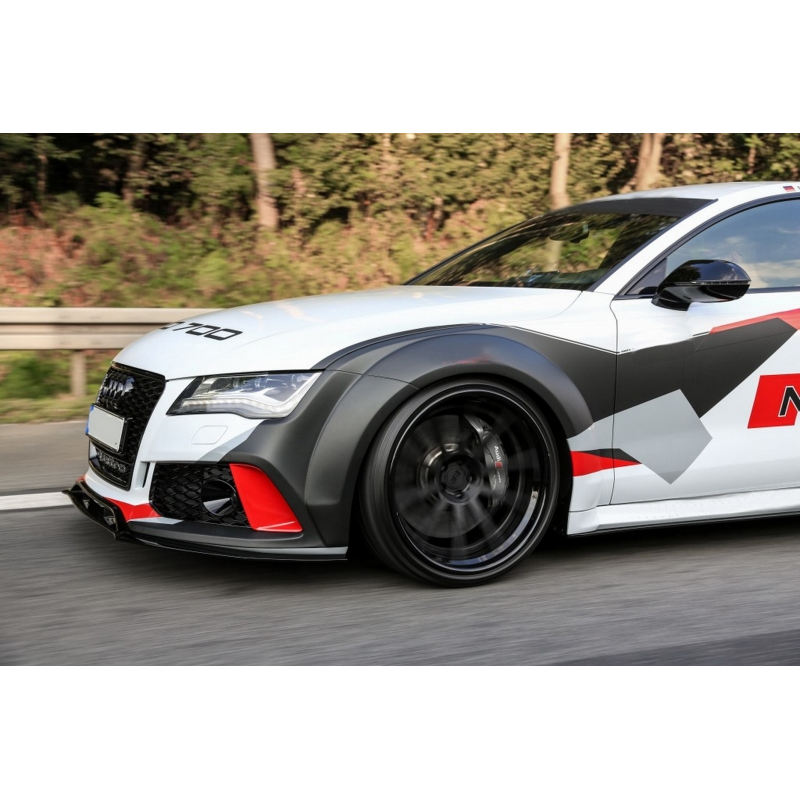 Front Bumper Add-On Spoiler Lip suitable for AUDI A7 RS7 4G (2010-2018) Real Carbon