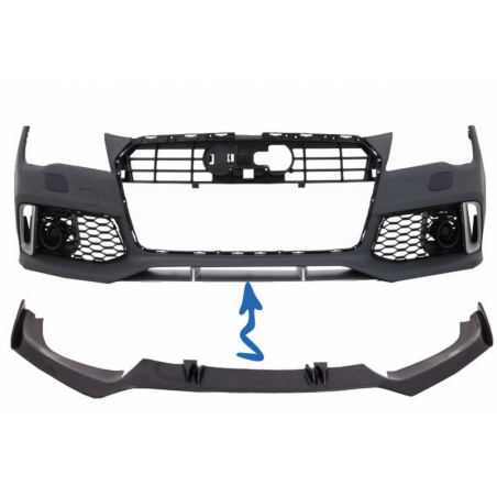 Front Bumper Add-On Spoiler Lip suitable for AUDI A7 RS7 4G (2010-2018) Real Carbon Front Bumper Add-On Spoiler Lip suitable for AUDI A7 RS7 4G (2010-2018) Real Carbon