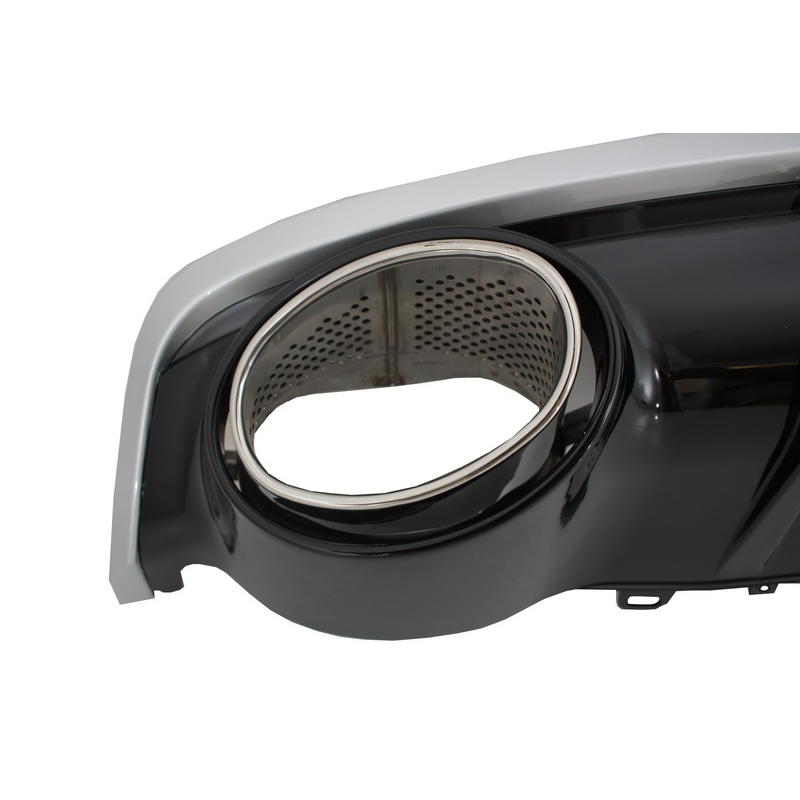 Audi A7 4G Facelift (2015+) Rear Bumper Valance Diffuser & Exhaust Tips RS7 Design suitable for Standard Edition Bumper (SE)