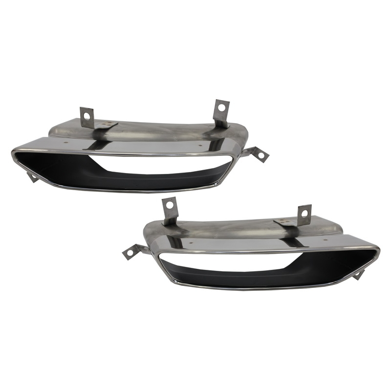 Rear Bumper Diffuser Valance with Exhaust Muffler Tips suitable for AUDI A8 D4 (2010-2017) W12 Design