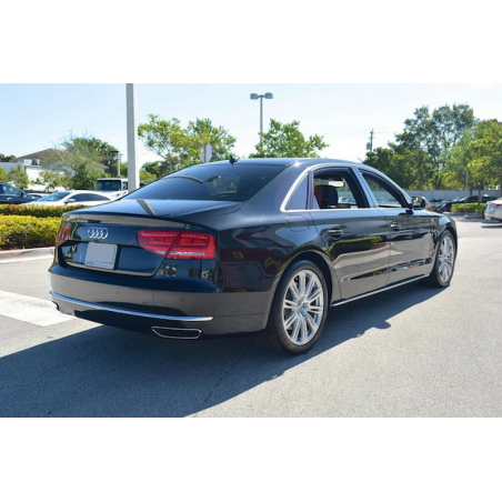 Rear Bumper Diffuser Valance with Exhaust Muffler Tips suitable for AUDI A8 D4 (2010-2017) W12 Design Rear Bumper Diffuser Valance with Exhaust Muffler Tips suitable for AUDI A8 D4 (2010-2017) W12 Design