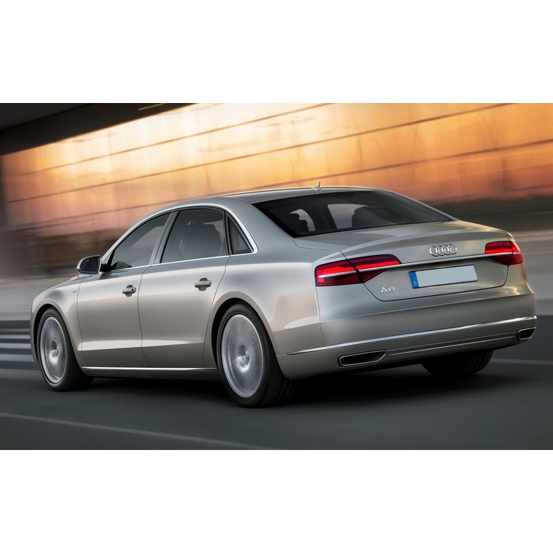 Rear Bumper Diffuser Valance with Exhaust Muffler Tips suitable for AUDI A8 D4 (2010-2017) W12 Design