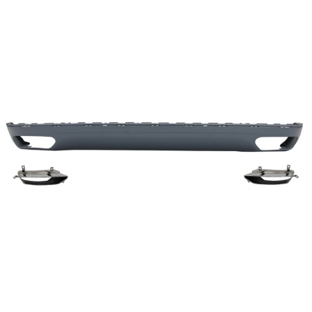 Rear Bumper Diffuser Valance with Exhaust Muffler Tips suitable for AUDI A8 D4 (2010-2017) W12 Design Rear Bumper Diffuser Valance with Exhaust Muffler Tips suitable for AUDI A8 D4 (2010-2017) W12 Design