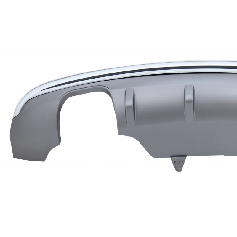 Rear Bumper Spoiler Valance Diffuser Double Outlet suitable for AUDI Q5 8R Facelift (2013-2016) Standard Bumper (SE)