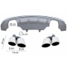 Rear Bumper Spoiler Valance Diffuser Double Outlet suitable for AUDI Q5 8R Facelift (2013-2016) Standard Bumper (SE) Rear Bumper Spoiler Valance Diffuser Double Outlet suitable for AUDI Q5 8R Facelift (2013-2016) Standard Bumper (SE)