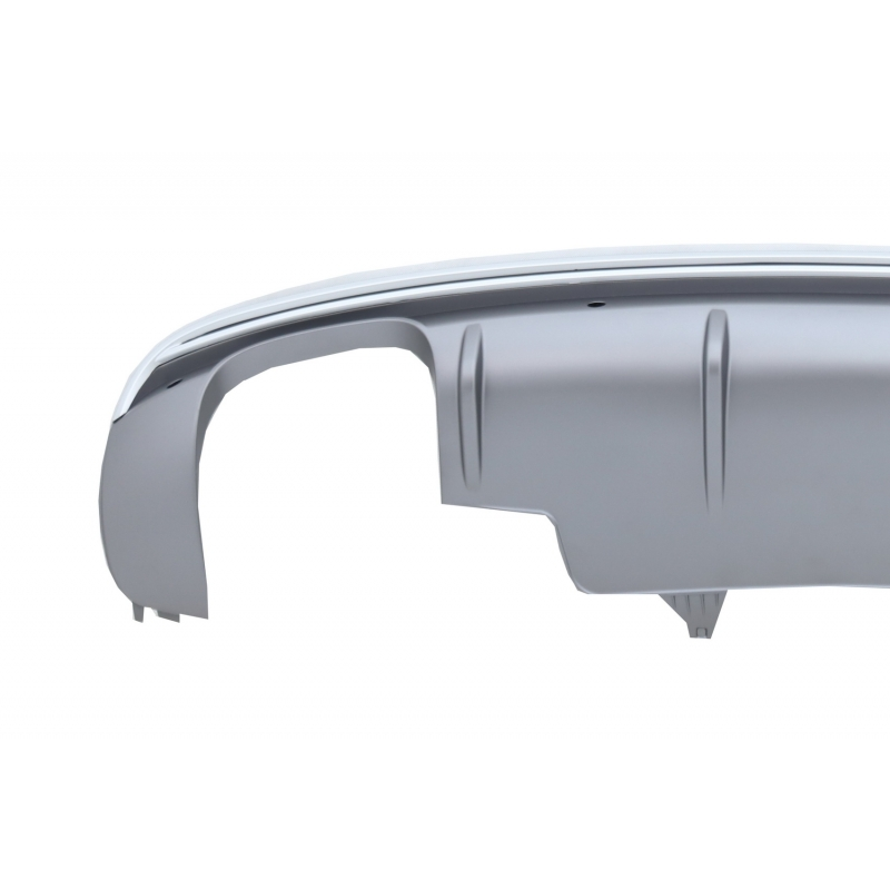 Rear Bumper Spoiler Valance Diffuser Double Outlet suitable for AUDI Q5 8R Facelift (2013-2016) S-Line Bumper