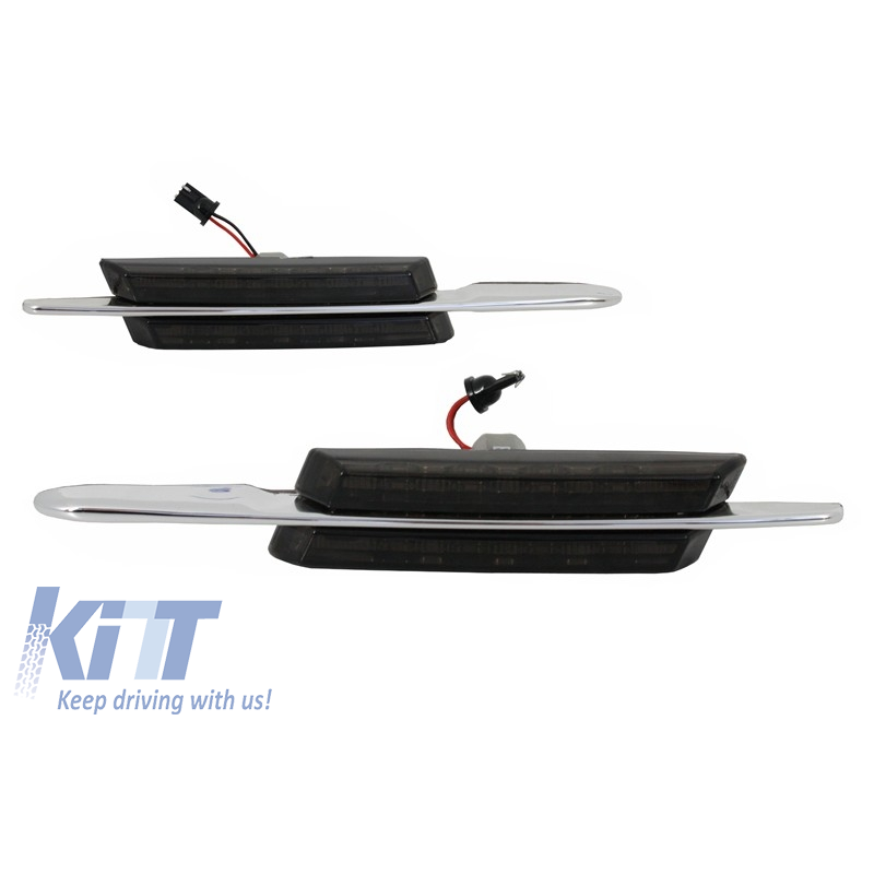 LED Side Marker suitable for BMW E46 E39 E81 E87 E90 E92 E60 1 3 5 Series Amber Light - Smoke