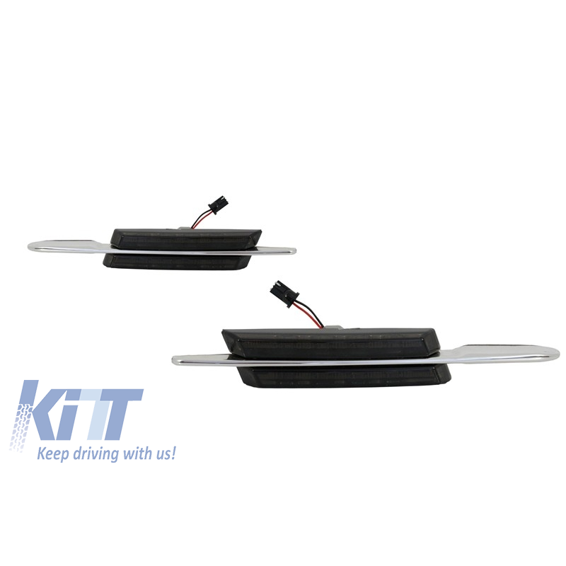 LED Side Marker suitable for BMW E46 E39 E81 E87 E90 E92 E60 1 3 5 Series Amber Light - Smoke