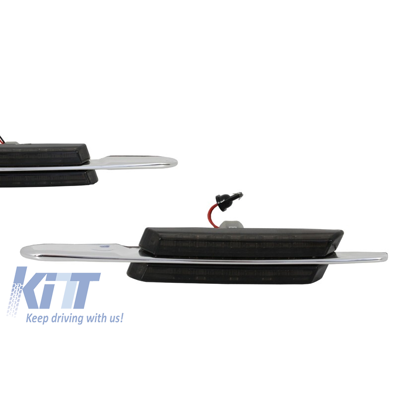 LED Side Marker suitable for BMW E46 E39 E81 E87 E90 E92 E60 1 3 5 Series Amber Light - Smoke