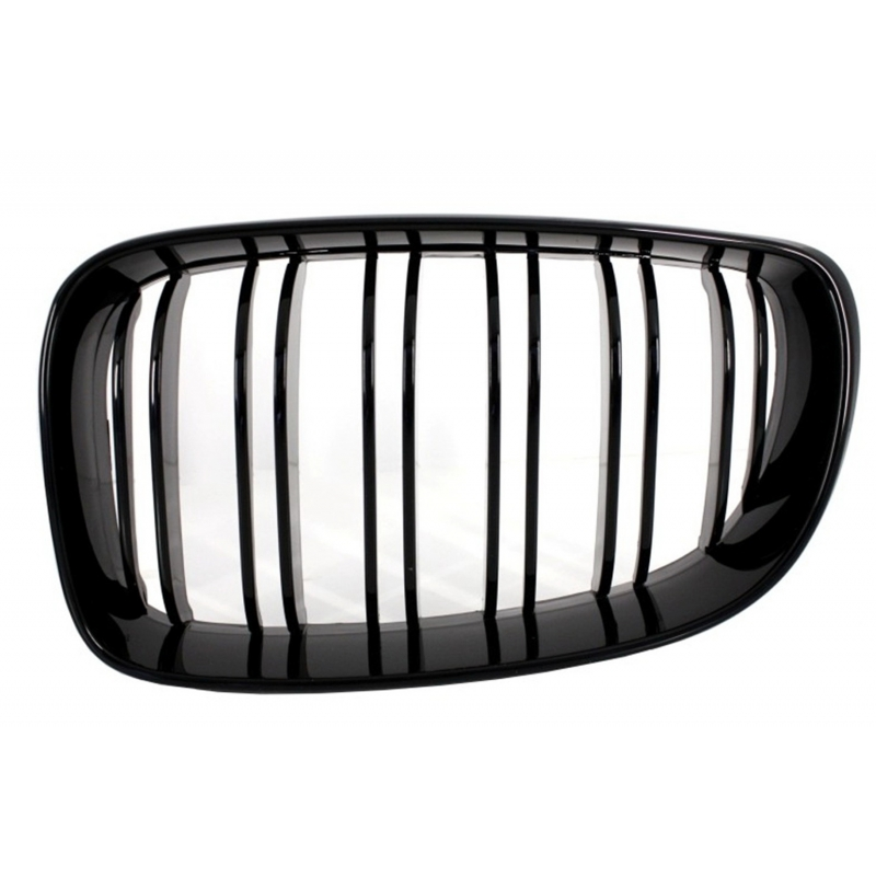 Central Grilles Kidney Grilles suitable for BMW 1 Series E81 E82 E87 E88 M1 M 2007-2011 LCI Double Stripe M Design Piano Black