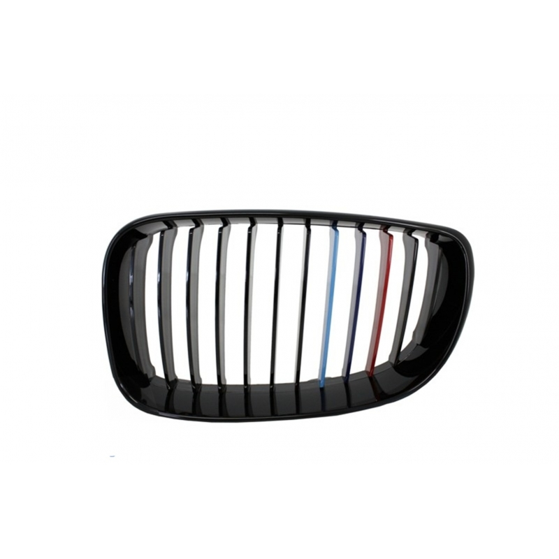 Central Kidney Grilles suitable for BMW 1 Series E81 E82 E87 E88 M1 M (2007-2011) LCI M-Power 3 Color Design Piano Black