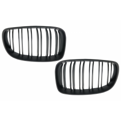Central Grilles Kidney Grilles suitable for BMW 1 Series E81 E82 E87 E88 M1 M (2007-2011) LCI Double Stripe M Design Matt Black