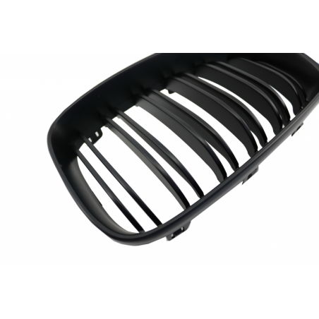 Central Grilles Kidney Grilles suitable for BMW 1 Series E81 E82 E87 E88 M1 M (2007-2011) LCI Double Stripe M Design Matt Black Central Grilles Kidney Grilles suitable for BMW 1 Series E81 E82 E87 E88 M1 M (2007-2011) LCI Double Stripe M Design Matt Black