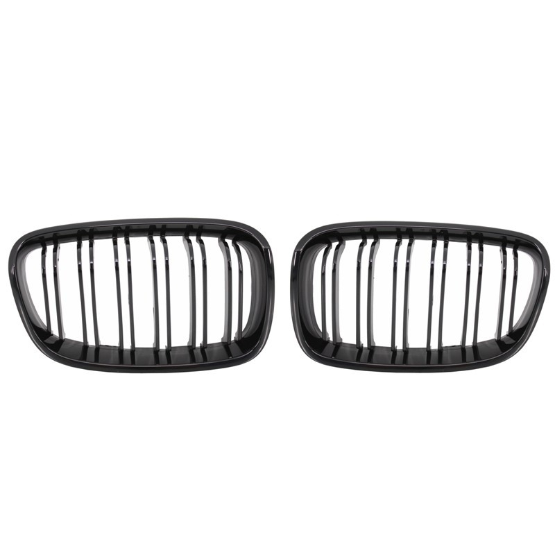 Central Grilles Kidney Grilles suitable for BMW 1 Series F20 F21 (2011-2014) Double Stripe M Design Piano Black