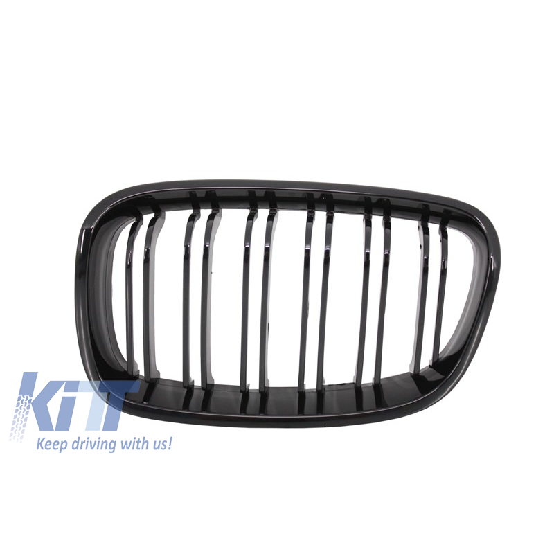 Central Grilles Kidney Grilles suitable for BMW 1 Series F20 F21 (2011-2014) Double Stripe M Design Piano Black