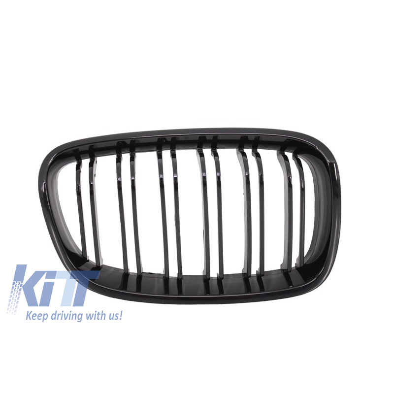 Central Grilles Kidney Grilles suitable for BMW 1 Series F20 F21 (2011-2014) Double Stripe M Design Piano Black