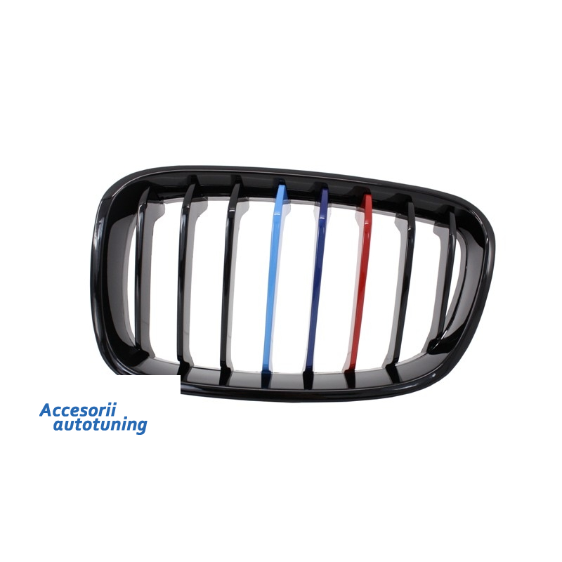 Central Grilles Kidney Grilles suitable for BMW 1 Series F20 F21 (2011-2014) M-Power 3 Color Design Piano Black