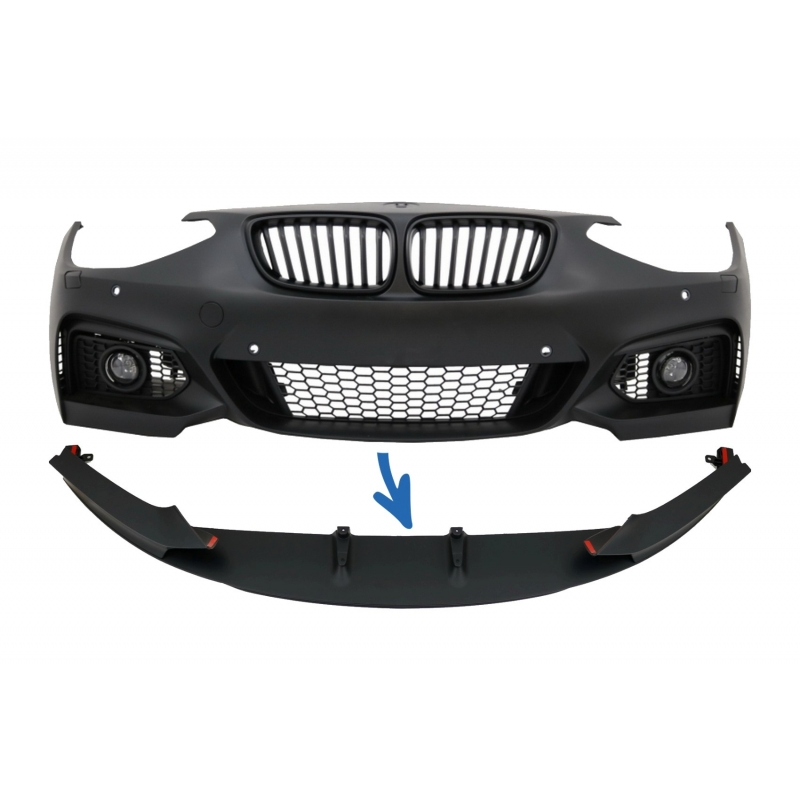 Front Bumper Lip Spoiler suitable for BMW 1 Series F20 F21 (2011-2014) 2 Series F22 F23 (2014-) M Sport M-Performance Design